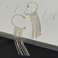 Elegant and simple long tassel earrings