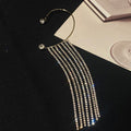 Elegant and simple long tassel earrings